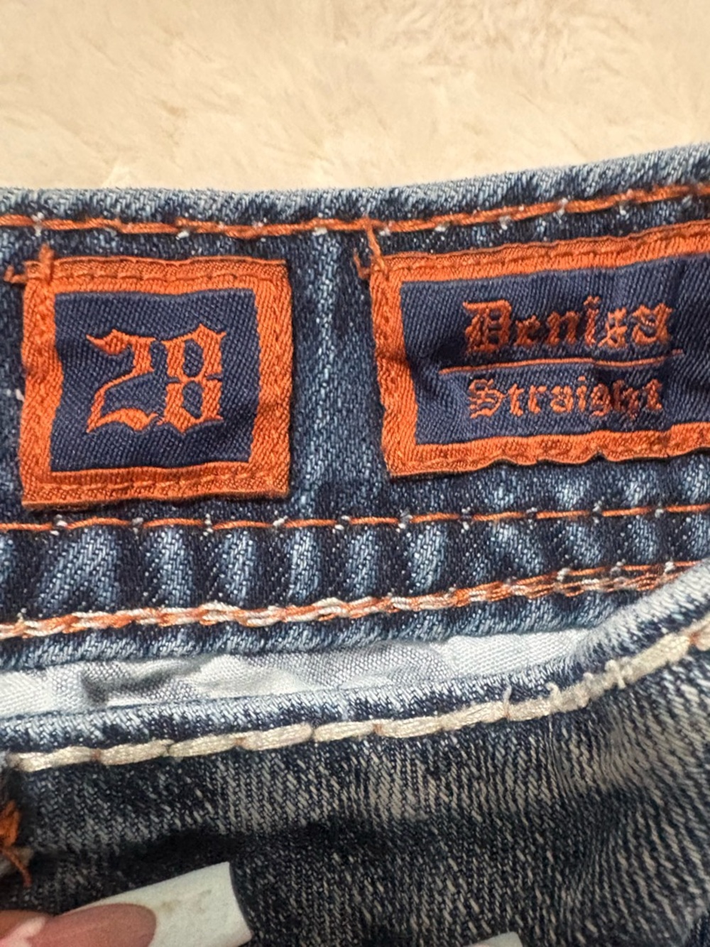 Rock Revival Women's Distressed Medium Blue straight leg - Picture 3 of 4